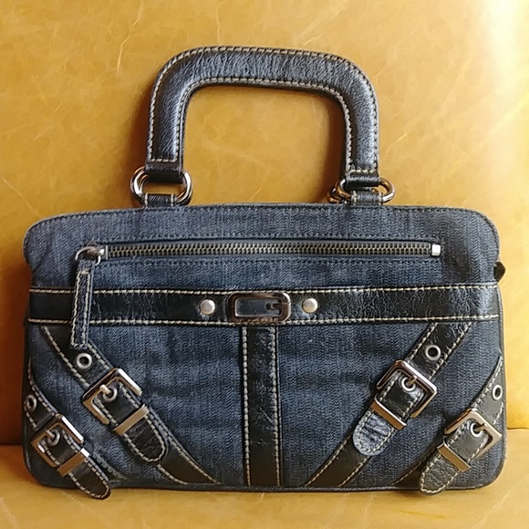 Y2K Guess denim jean satchel bag purse - Picture 1 of 10